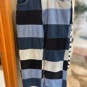 The Ragged Priest Multicolor Striped Boyfriend Jeans